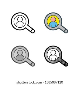 Head Hunter Icon in Different Color and Style