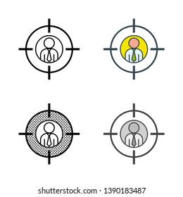 Head Hunter Icon in Different Color and Style