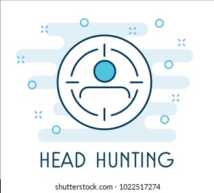 Head Hunting Flat Icon