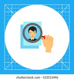 Head hunting flat icon