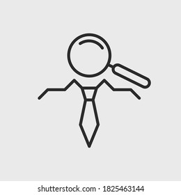 Concepto de icono de caza de cabezales. Icono de selección de candidatos. Búsqueda de trabajo. Ilustración del vector
