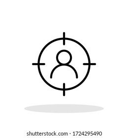 Head Hunting icon in flat style. Get a Job symbol for your web site design, logo, app, UI Vector EPS 10.	