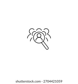 Head hunting icon flat vector design.