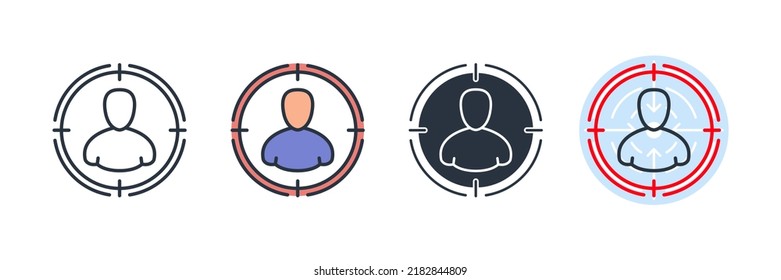 head hunting icon logo vector illustration. recruiting symbol template for graphic and web design collection
