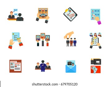 Head hunting icon set