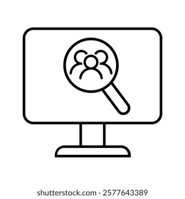 Head hunting icon vector. HR illustration sign. job search symbol or logo.