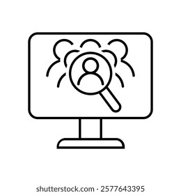 Head hunting icon vector. HR illustration sign. job search symbol or logo.