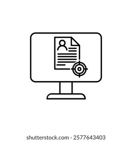 Head hunting icon vector. HR illustration sign. job search symbol or logo.