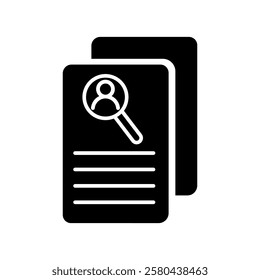 Head hunting icon vector. HR illustration sign. job search symbol. CV logo.