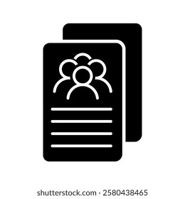 Head hunting icon vector. HR illustration sign. job search symbol. CV logo.