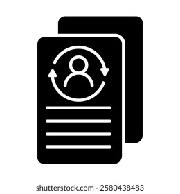 Head hunting icon vector. HR illustration sign. job search symbol. CV logo.