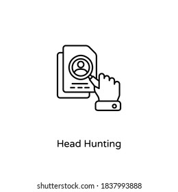 Head Hunting icon in vector. Logotype