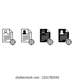 Head hunting icon vector set. HR illustration sign collection. job search symbol or logo.