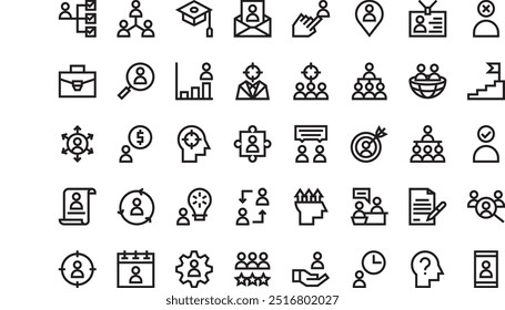 Head hunting icons High-Quality Vector Icons Collection with Editable Stroke. Ideal for Professional and Creative Projects.