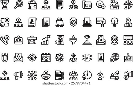 Head hunting icons High-Quality Vector Icons Collection with Editable Stroke. Ideal for Professional and Creative Projects