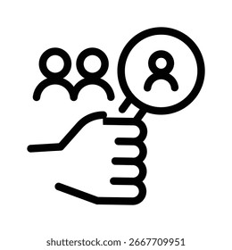 head hunting outline icon vector design good for web or mobile app