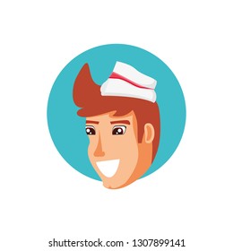 head of ice cream salesman avatar character