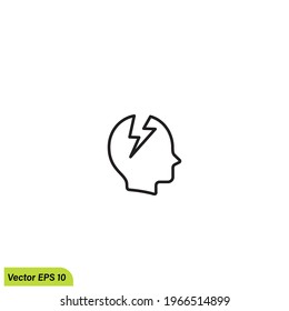 head icon dizzy symbol simple design element