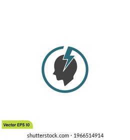 head icon dizzy symbol simple design element