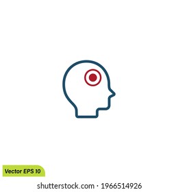 head icon dizzy symbol simple design element