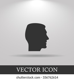 head  icon. Flat design vector style. EPS