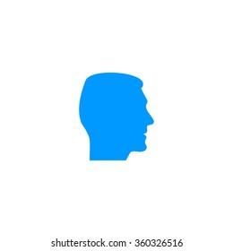 Head icon. Flat design vector style. EPS