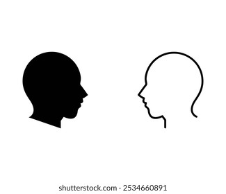 head icon. human head icon 