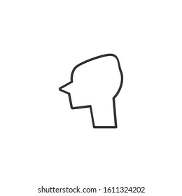 Head icon. Human brain symbol. Logo design element