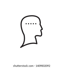 head icon, illustration vector template