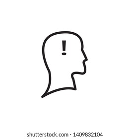 head icon, illustration vector template