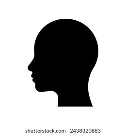 Head icon isolated on white background.