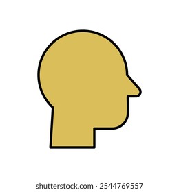 Head icon isolated on a white background. Vector illustration.