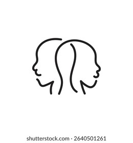 head icon and logo vector design 