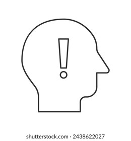 Head icon on white background