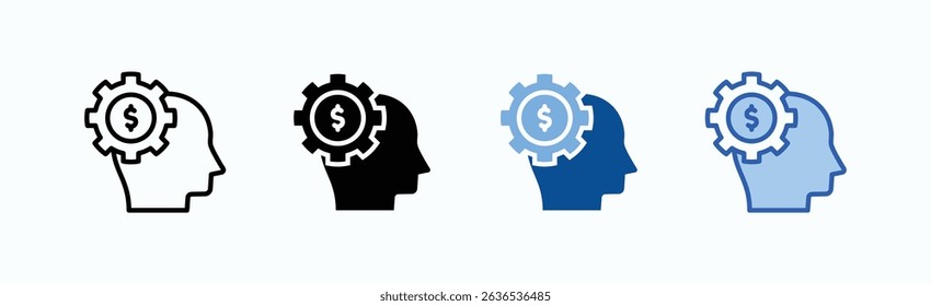 Head Icon Sheet Multiple Style Collection Isolated Vector