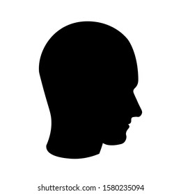 Head icon sign – for stock vector illustration.