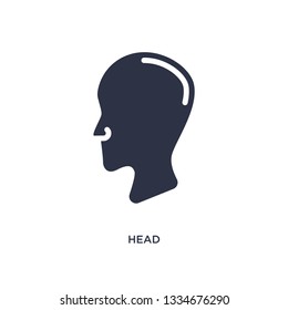head icon. Simple element illustration from user interface concept. head editable symbol design on white background. Can be use for web and mobile.