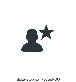 Head icon, Star vector