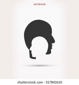 head , icon. Vector 