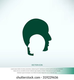 head , icon. Vector 