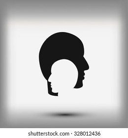 head , icon. Vector 
