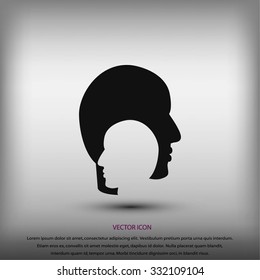 head , icon. Vector 