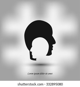 head , icon. Vector 