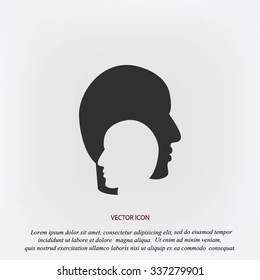 head , icon. Vector 