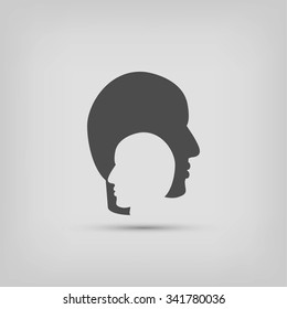 head , icon. Vector 