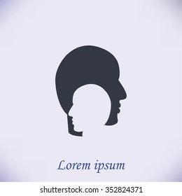 head , icon. Vector 