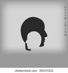 head , icon. Vector 