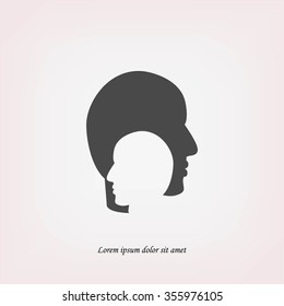 head , icon. Vector 