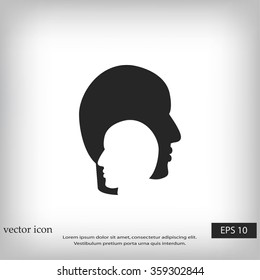 head , icon. Vector 
