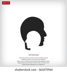 head , icon. Vector 